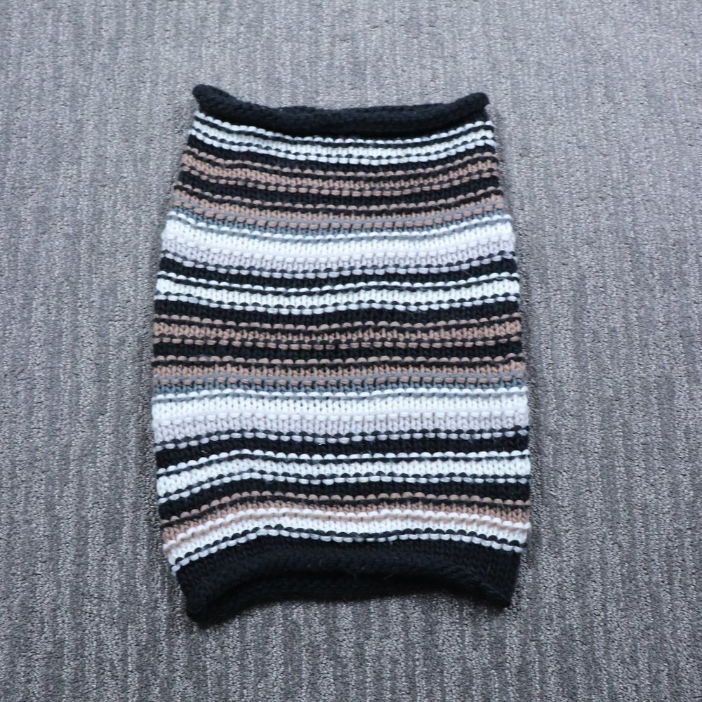 "V" Womens Knit Crochet Skirt One Size Mini Bodycon Hippie Bohemian Festival